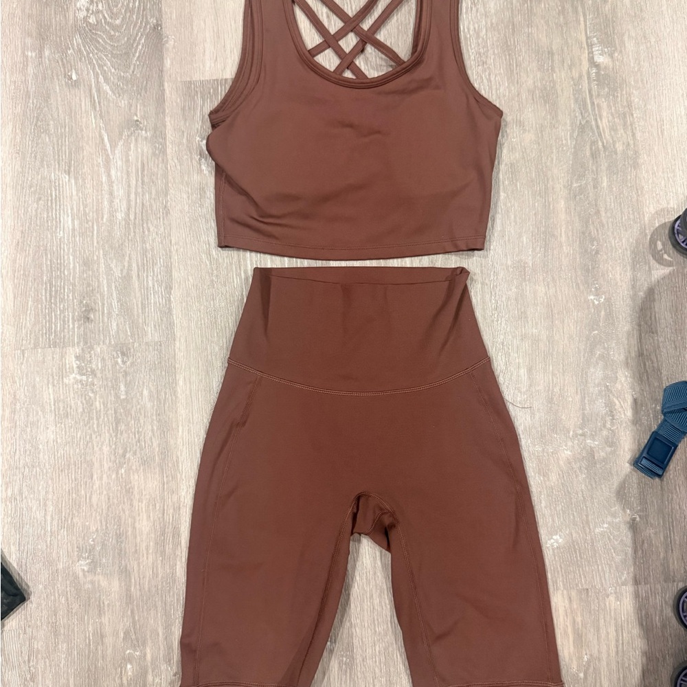 Papaya Brown Activewear Set